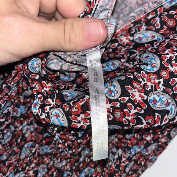 Womens Sleeveless Bohemian Maxi Dress With Crochet Neckline & Paisley Print - Picture 5 of 8